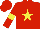 Silk - Red, yellow star, yellow armlets on sleeves