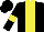 Silk - black, yellow stripe, yellow armlets