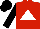 Silk - Red, white triangle, black sleeves, black cap