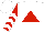 Silk - White, red triangle, white chevrons on red sleeves