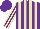 Silk - Purple body, beige striped, purple arms, beige striped, purple cap, beige striped