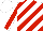 Silk - White, red diagonal stripes, red sleeves, white seams, white cap