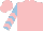 Silk - pink, light blue sleeves, pink chevrons