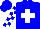 Silk - Blue, white cross, white blocks on blue slvs