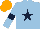Silk - Light blue, dark blue star and armlets, orange cap