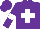 Silk - Purple body, white saint's cross andre, purple arms, white armlets, purple cap