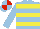 Silk - Light blue, red and yellow hoops, light blue sleeves, light blue and red quartered cap