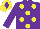 Silk - purple, yellow spots, yellow cap, purple diamond
