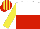 Silk - White and red halved horizontally, yellow sleeves, red cap with yellow stripes