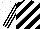 Silk - white, black diagonal stripes, striped sleeves, white cap