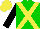 Silk - Green, yellow cross sashes, black sleeves, yellow cap