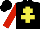 Silk - Black, yellow cross of lorraine, red sleeves, black cap