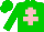 Silk - green, pink cross of lorraine, green cap