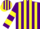 Silk - Purple and Yellow stripes, hooped sleeves