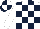 Silk - White, dark blue checked, white sleeves, quartered cap