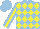Silk - Light blue, yellow diamonds, yellow stripe on sleeves