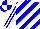 Silk - Blue and white diagonal stripes, striped sleeves, quartered cap