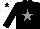 Silk - Black, grey star, white cap, black star