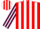 Silk - Red and White stripes, Maroon and White striped sleeves