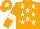 Silk - Orange, white stars, armlets and star on cap