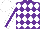 Silk - Purple & white diamonds, purple stripe on white sleeves, white cap