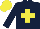 Silk - dark blue, yellow cross, yellow cap