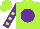 Silk - Lime, purple ball, lime dots on purple sleeves