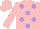 Silk - pink, mauve spots, pink sleeves