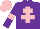 Silk - Purple, Pink cross of Lorraine, armlets and cap