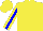 Silk - Yellow, blue stripe on sleeves, yellow cap