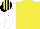 Silk - Yellow, white sleeves, black & yellow striped cap