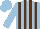 Silk - light blue and brown stripes, light blue cap
