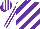 Silk - purple and white diagonal stripes, striped sleeves and cap