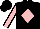 Silk - Black, pink diamond, black seams on pink sleeves