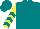 Silk - Teal, Teal Chevrons On Yellow Sleeves