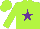 Silk - Lime, purple star, lime cap