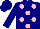 Silk - Navy blue, pink dots