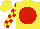 Silk - Yellow, red disc, red blocks on sleeves, yellow cap