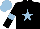 Silk - Black, light blue star, armlets and cap