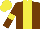 Silk - Chocolate, yellow stripe, yellow armlets, yellow cap