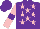 Silk - Purple, pink stars, pink sleeves, purple armlets