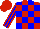 Silk - Red, Blue Blocks, Blue and Red Stripes on sleeves
