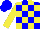 Silk - Blue and yellow checks, yellow sleeves