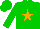 Silk - Green,  orange star