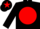Silk - BLACK, red disc, black cap, red star