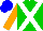 Silk - Green, white cross belts, orange sleeves, blue cap