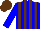 Silk - Blue, brown stripes, brown cap