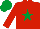 Silk - Red body, emerald green star and cap