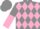 Silk - Grey and Pink diamonds, halved sleeves