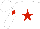 Silk - White, red star,  red diamond sleeves